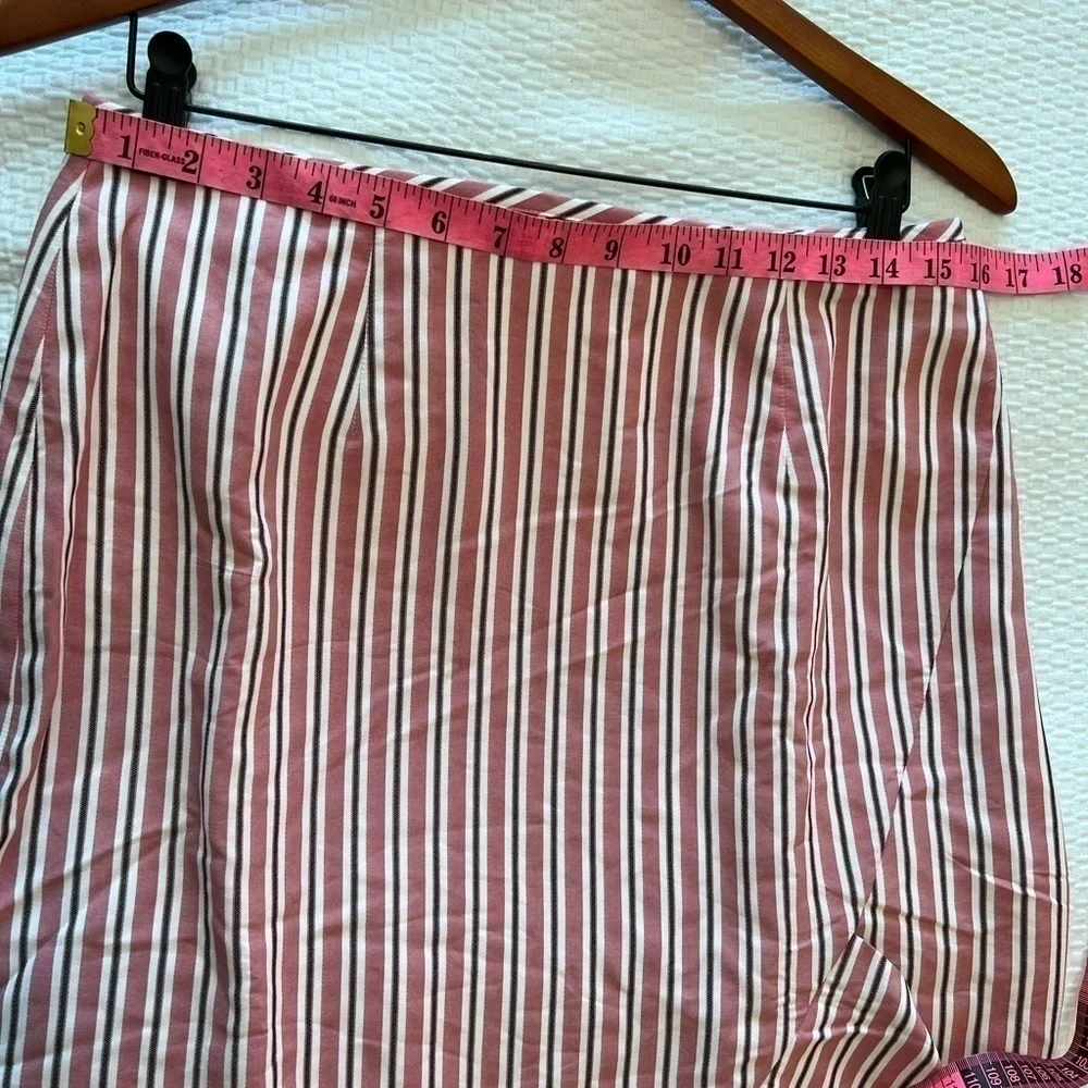 Ted Baker Corn Layered Striped Ruffle Hem Midi Pencil Skirt NWT